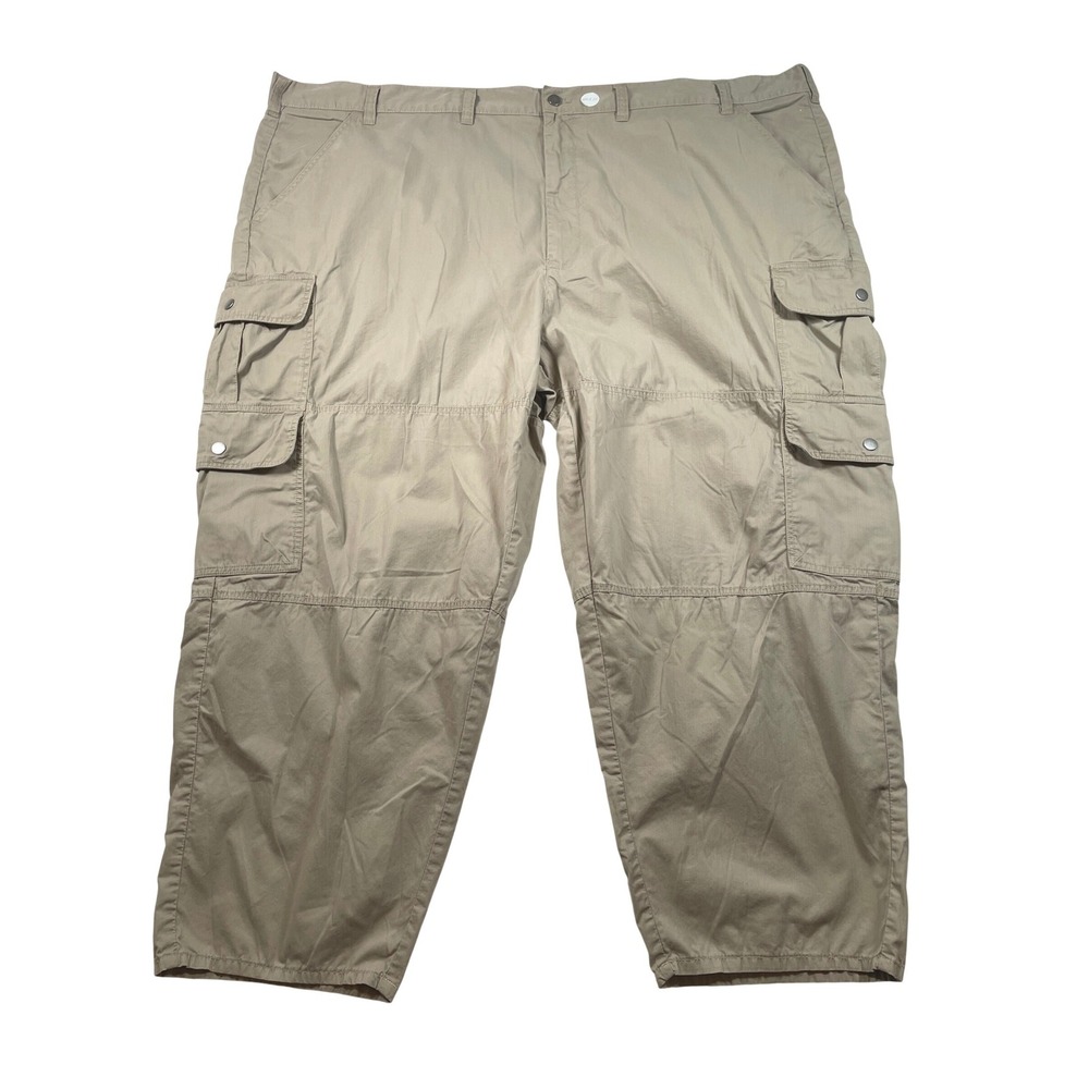 Calvin Klein Jeans Mens Khaki Cargo Pants Size 60 Utility Straight Leg Cotton